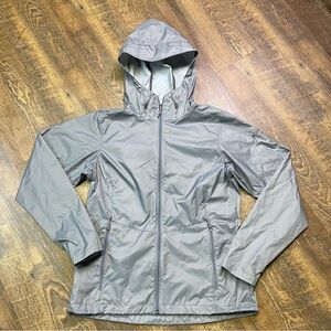 Columbia Arcadia Waterproof Rain Coat Jacket Womens Size Medium Gray Lightweight